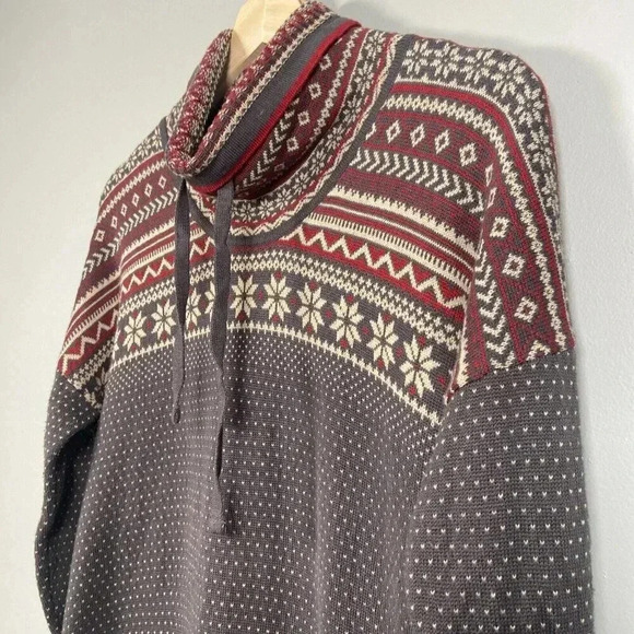 Avalanche Thermal Mid Weight Fair Isle Turtle Neck Sweater Womens Size M Skiing - Picture 2 of 7